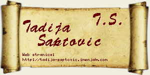 Tadija Šaptović vizit kartica